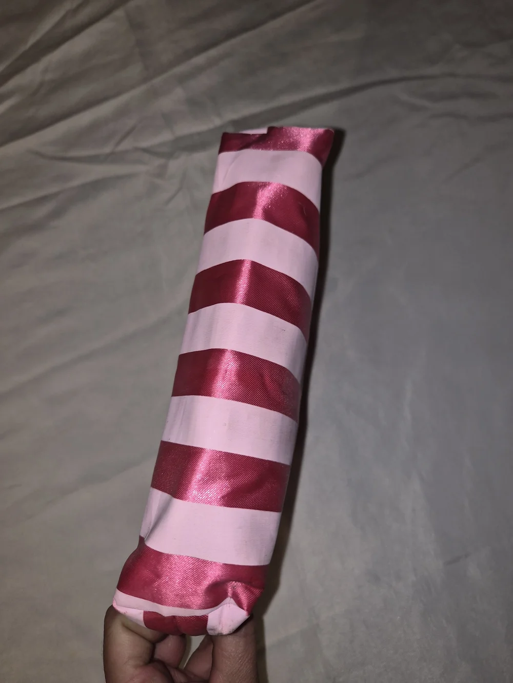 Kiss & Makeup! Pink Striped Makeup Bag